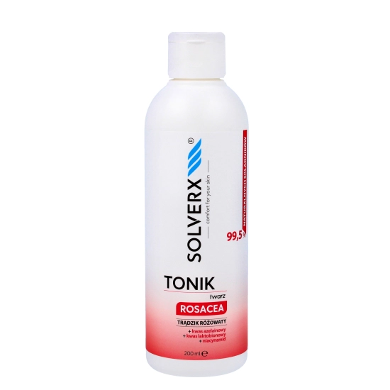 SOLVERX Rosacea Tonik do twarzy do cery z trądzikiem różowatym 200 ml