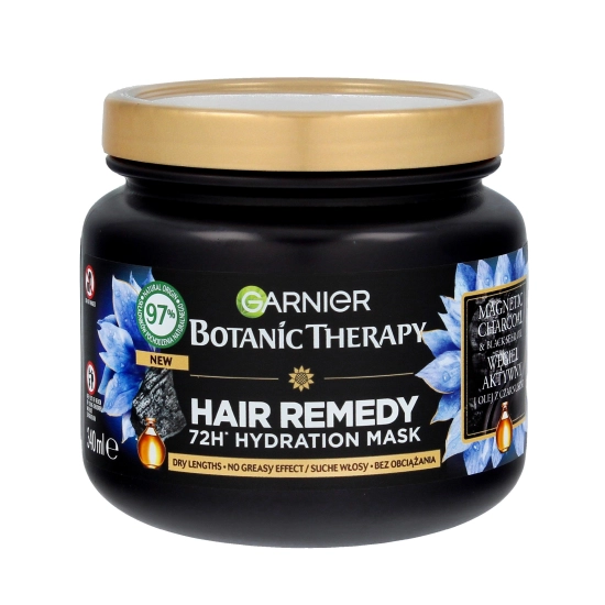 Garnier Botanic Therapy Nawilżająca Maska do włosów suchych z węglem aktywnym 340ml