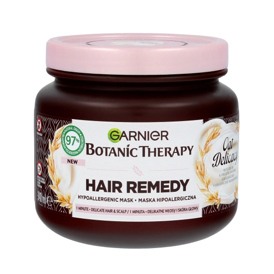 Garnier Botanic Therapy Hypoalergiczna Maska do włosów delikatnych z mlekiem owsianym i kremem ryżowym 340ml