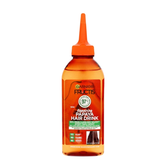 Garnier Hair Drink Błyskawiczna Lamellarna Odżywka w płynie do włosów zniszczonych - Papaya 200ml