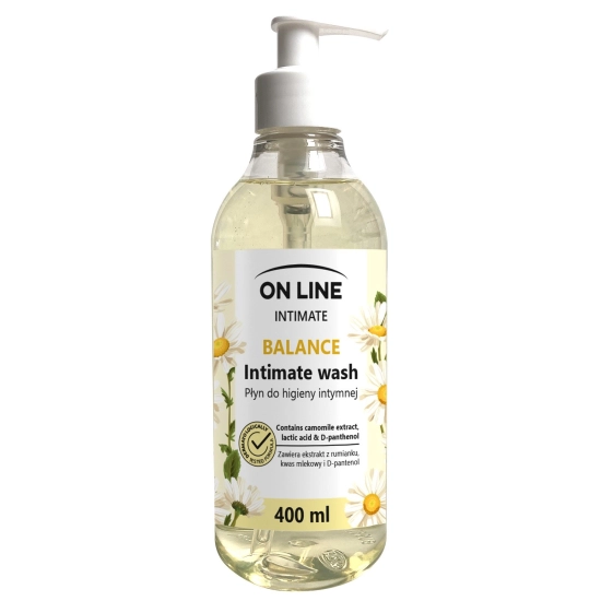On Line Intimate Płyn do higieny intymnej Balance z ekstraktem z rumianku 400ml