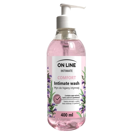 On Line Intimate Płyn do higieny intymnej Comfort z ekstraktem z szałwii 400ml