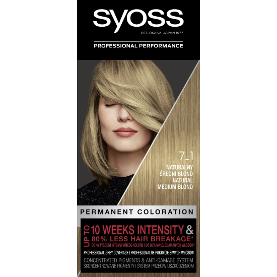 Schwarzkopf Syoss Farba do włosów nr 7_1 Naturalny Średni Blond 1op.