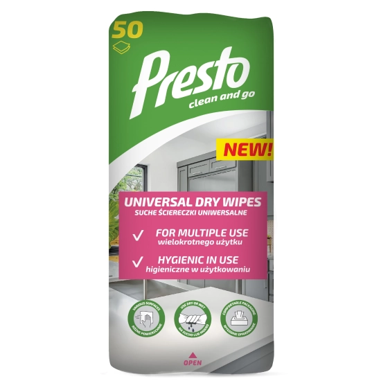Presto Ściereczki uniwersalne - suche 1op.-50szt
