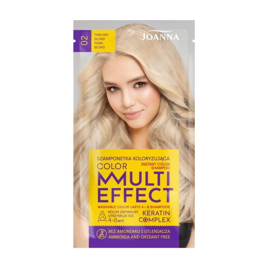 Joanna Multi Effect Color Keratin Complex Szamponetka - 02 Perłowy Blond  35g