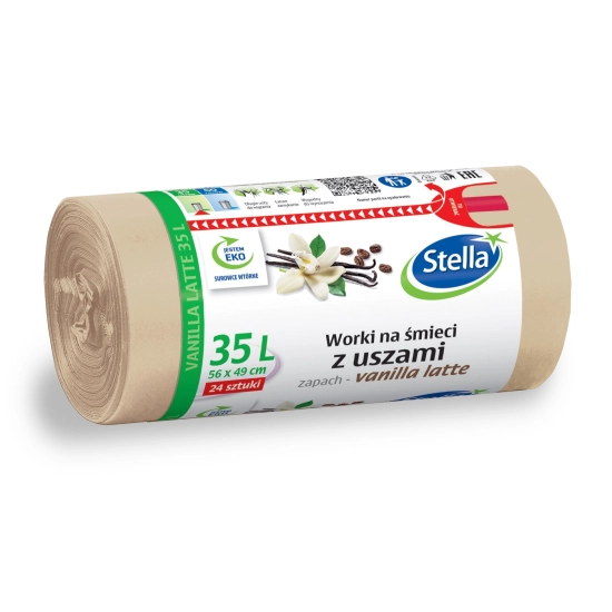 STELLA Worki na śmieci z uszami VANILLA LATTE 35L  1op.-24szt