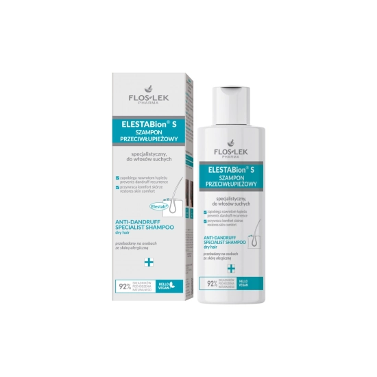 FLOSLEK Pharma ELESTABion S Szampon przeciwłupieżowy do włosów suchych 150ml
