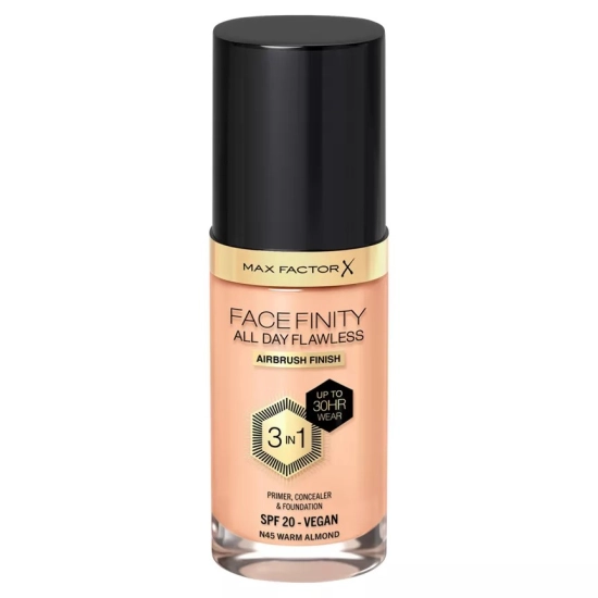 MAX FACTOR Podkład FACEFINITY All Day Flawless 3in1 nr N45 Warm Almond 30ml