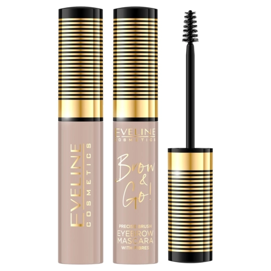 Eveline Brow & Go Maskara do brwi z zagęszczającymi włókienkami nr 05 Taupe 6ml
