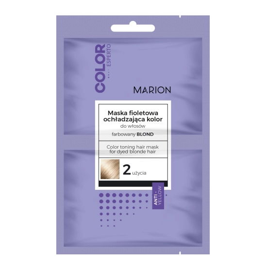 Marion Color Esperto Maska fioletowa do włosów ochładzająca kolor - farbowany blond 20mlx2