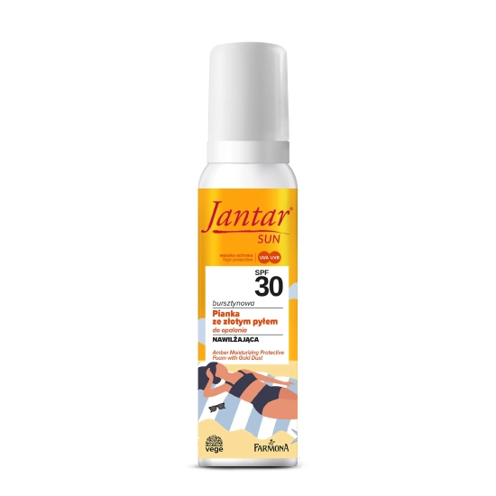 FARMONA Jantar Sun Bursztynowa Pianka do opalania ze złotym pyłem SPF30 - nawilżająca 150ml