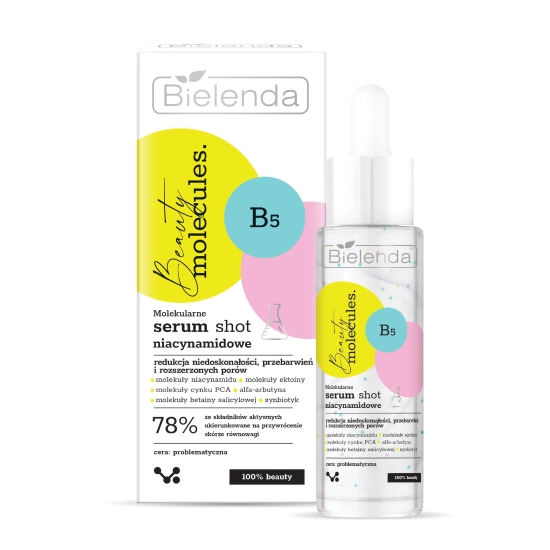 Bielenda Beauty Molecules.Molekularne Serum Shot niacynamidowe - do cery problematycznej 30ml