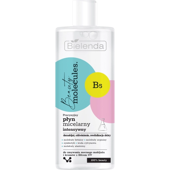 Bielenda Beauty Molecules.Precyzyjny Płyn micelarny intensywny - do zmywania mocnego makijażu  500ml