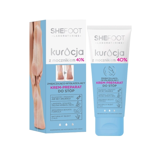 SheFoot Kuracja z Mocznikiem 40% Zmiękczająco-Wygładzający Krem-preparat do stóp 75ml
