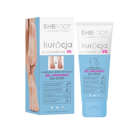 SheFoot Kuracja z Mocznikiem 5% Superlekki Dezodorujący Żel-preparat do stóp 75ml
