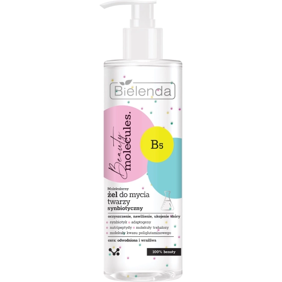 Bielenda Beauty Molecules.Molekularny Żel do mycia twarzy - do cery odwodnionej i wrażliwej 195g