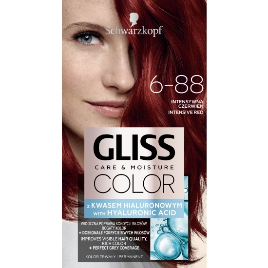 Schwarzkopf  Gliss Color Krem koloryzujący nr 6-88 Intensywna Czerwień 1op.