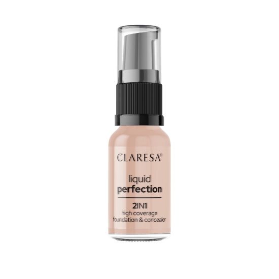 CLARESA Korektor i Podkład kryjący w płynie 2in1 Liquid Perfection nr 104 Nude  18g