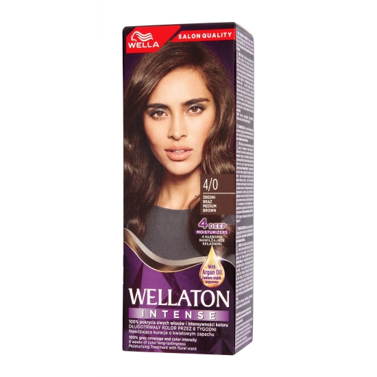 Wella Wellaton Krem intensywnie koloryzujący nr 4/0 Średni Brąz -  1op.