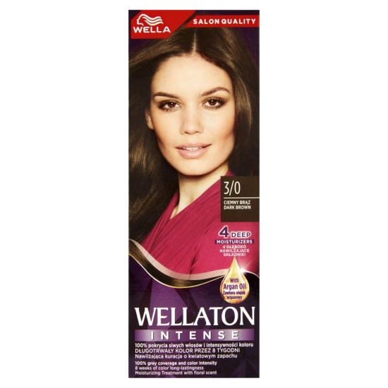 Wella Wellaton Krem intensywnie koloryzujący nr 3/0 - Ciemny Brąz  1szt