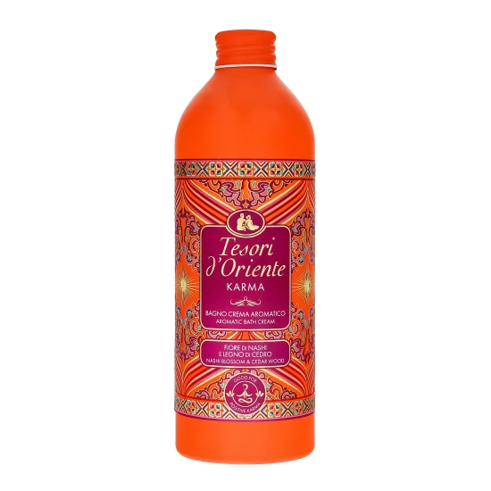 TESORI D'ORIENTE Kremowy Płyn do kąpieli Karma - Kwiat Nashi & Drzewo Cedrowe 500ml