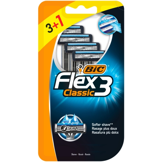 BIC FLEX 3 MASZYNKA DO GOLENIA ZŁOTY ZESTAW 4 SZT.