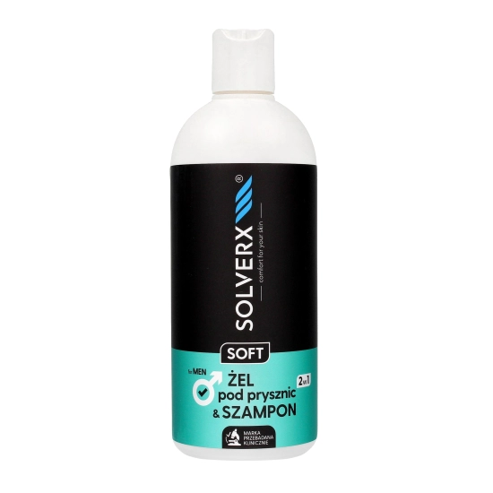 SOLVERX MEN SOFT Żel & szampon 2w1 400ml