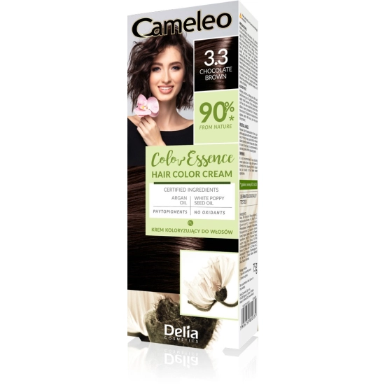 DELIA COSMETICS Cameleo Color Essence Krem koloryzujący nr 3.3 - chocolate brown  1op.