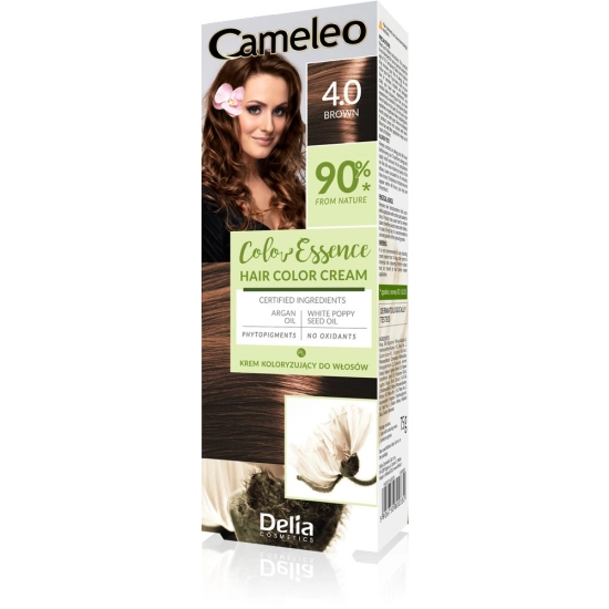 DELIA COSMETICS Cameleo Color Essence Krem koloryzujący nr 4.0 - brown  1op.
