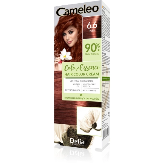 DELIA COSMETICS Cameleo Color Essence Krem koloryzujący nr 6.6 - ruby  1op.