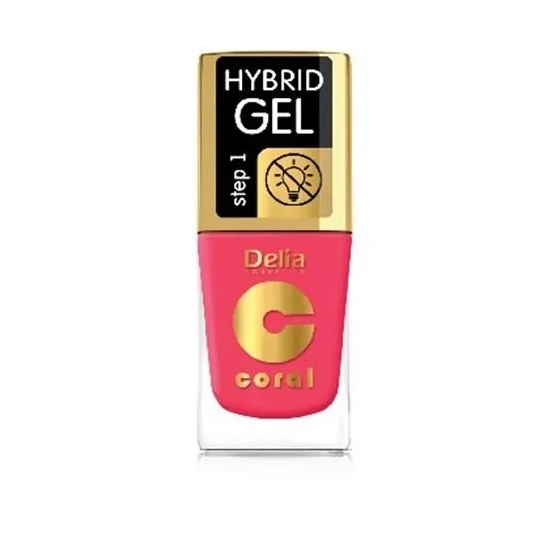 DELIA COSMETICS Coral Hybrid Gel Lakier hybrydowy do paznokci nr 102 Romantic Rose 11ml