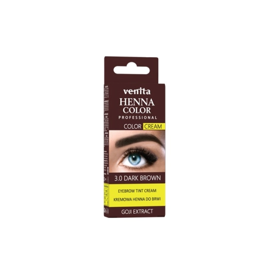 VENITA HENNA KREMOWA  DO BRWI 3.0 DARK BROWN