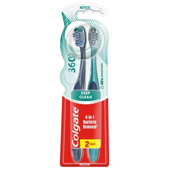 COLGATE Szczoteczka do zębów 360 Deep Clean 1+1 gratis - medium  1op.-2szt