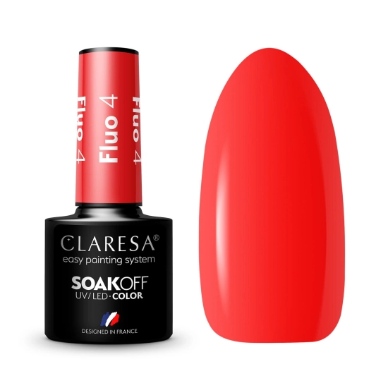 CLARESA Lakier hybrydowy do paznokci Fluo - 4  5g
