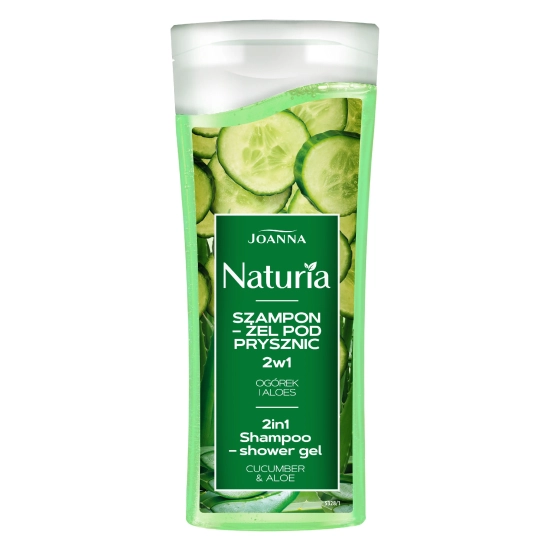 JOANNA Naturia Szampon-Żel pod prysznic 2w1 - Ogórek i Aloes 100ml