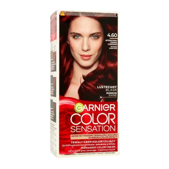 Garnier Color Sensation Krem koloryzujący 4.60 Red Brown- Intensywna Ciemna Czerwień 1op.