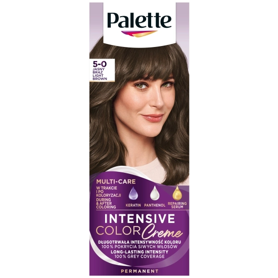 Palette Intensive Color Creme Krem koloryzujący nr 5-0 (N4) - jasny brąz  1op.