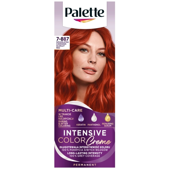 Palette Intensive Color Creme Krem koloryzujący nr 7-887 (RV6) - szkarłatna czerwień  1op.