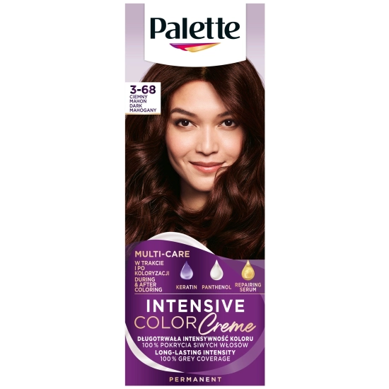 Palette Intensive Color Creme Krem koloryzujący nr 3-68 (R2) - ciemny mahoń  1op.