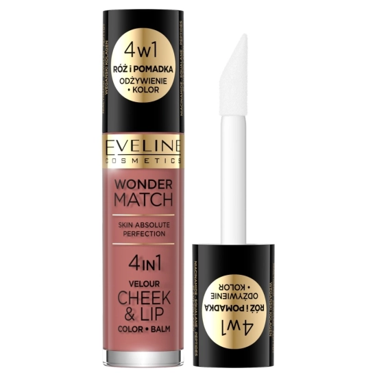 Eveline Wonder Match Róż i Pomadka w płynie 4w1 nr 05  4.5ml