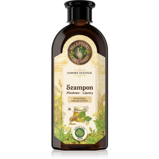 RECEPTURY ZIELARKI Domowe Tradycje Szampon miodowo-lipowy do każdego rodzaju włosów 350ml