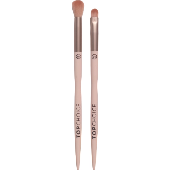 TOP CHOICE Professional Pędzelki Softness nr 03 i 04 - do cieni,rozświetlacza,korektora (30048) 1op.-2szt