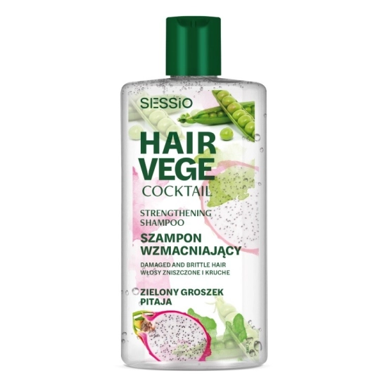 CHANTAL Sessio Hair Vege Coctail Szampon wzmacniający do włosów - Green Peas 300 ml
