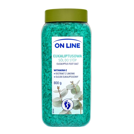 ON LINE Sól do stóp Eukaliptusowa - z witaminą E  800g