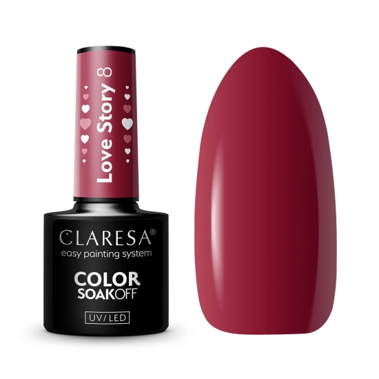 CLARESA Lakier hybrydowy Love Story nr 8  5g