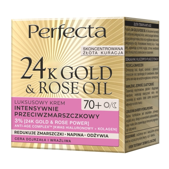 PERFECTA GOLD ROSE Luksusowy krem intensywnie przeciwzmarszczkowy 70+, 50ml
