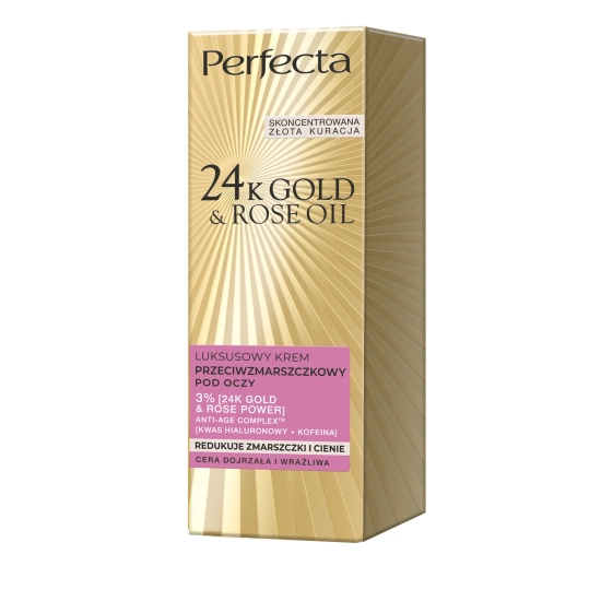 PERFECTA GOLD ROSE Luksusowy krem przeciwzmarszczkowy pod oczy 15ml