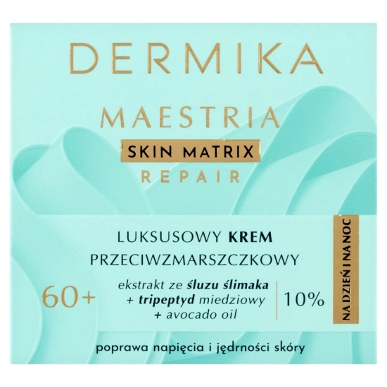 DERMIKA Maestria Skin Matrix Repair Luksusowy Krem przeciwzmarszczkowy 60+ z ekstraktem ze śluzu ślimaka (10%) na dzień i noc 50ml