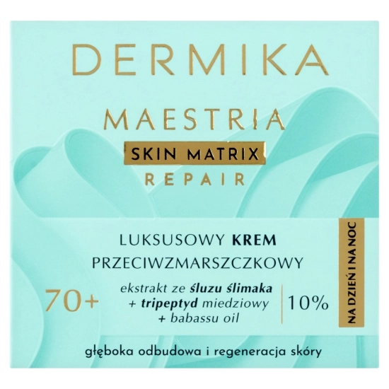 DERMIKA Maestria Skin Matrix Repair Luksusowy Krem przeciwzmarszczkowy 70+ z ekstraktem ze śluzu ślimaka (10%) na dzień i noc 50ml