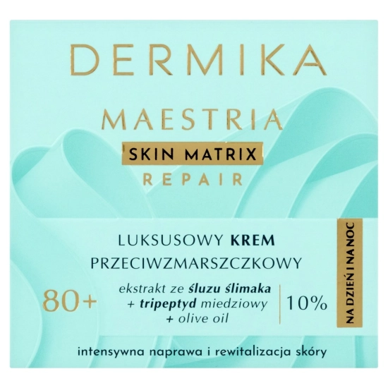 DERMIKA Maestria Skin Matrix Repair Luksusowy Krem przeciwzmarszczkowy 80+ z ekstraktem ze śluzu ślimaka (10%) na dzień i noc 50ml